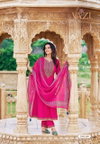 Saboori By Vazi Viscose Embroidery Kurti With Bottom Dupatta Exporters In India